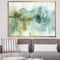 Designart - Abstract Watercolor Green House - Modern & Contemporary Canvas in Gold Frame